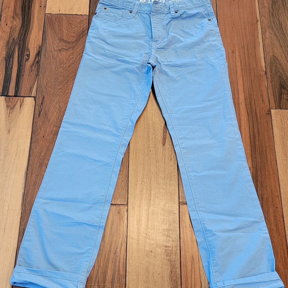 Crazy 8 boys pants, sz 14 (adjustable), pale blue